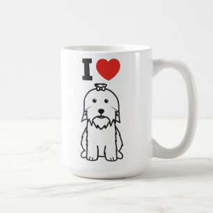 Taza De Café Dibujo animado del perro maltés
