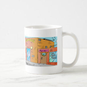 Taza De Café Dibujo animado del tribunal