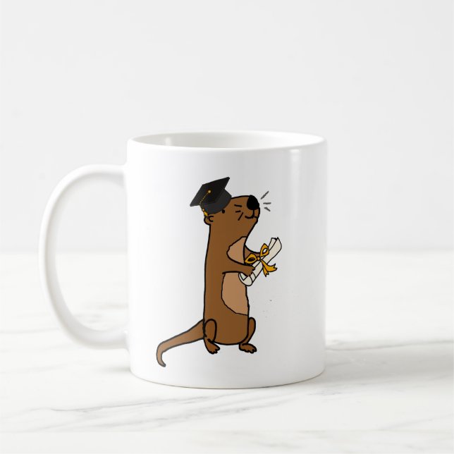 Taza De Café Dibujo animado divertido de la graduación de la (Izquierda)