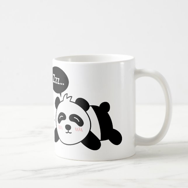 Taza De Café Dibujo animado divertido de la panda linda el (Derecha)