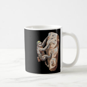 Taza De Café Dibujo Animado Divertido de Perezoso Escalando Roc