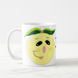 Taza De Café Dibujo Animado Divertido de Toronja