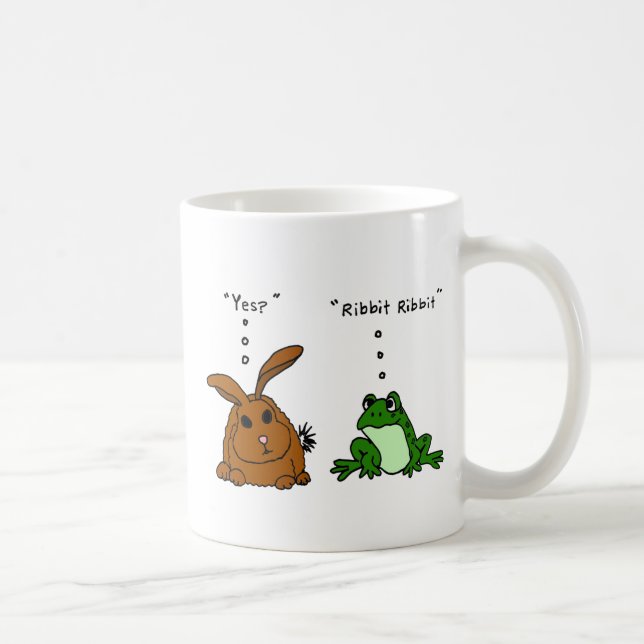 Taza De Café Dibujo animado divertido del conejo YY y de la (Derecha)