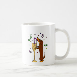 Taza De Café Dibujo animado divertido del fiesta del perro del