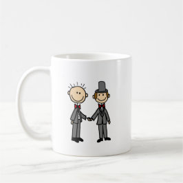 Taza De Café Dibujo animado divertido del matrimonio homosexual
