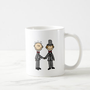 Taza De Café Dibujo animado divertido del matrimonio homosexual