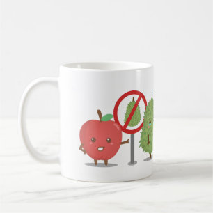Taza De Café Dibujo Animado Divertido, Fruta Prohibida, Manzana