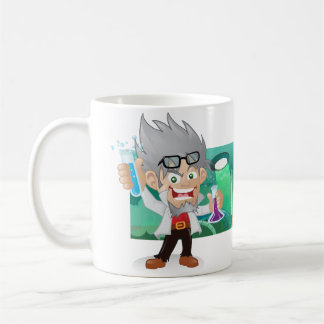 Taza De Café Dibujo animado enojado del laboratorio del