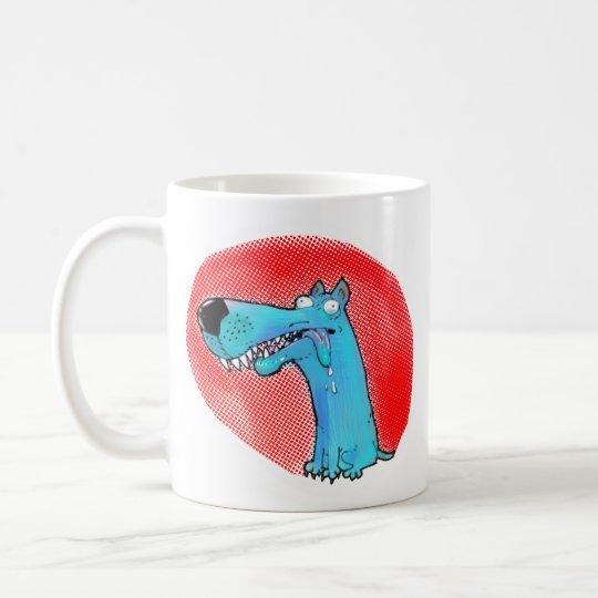 Taza De Café dibujo animado estúpido divertido del perro