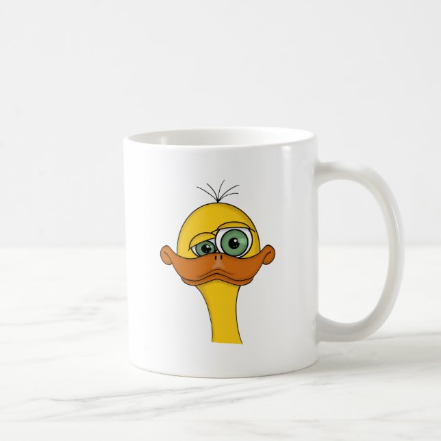 Taza De Café Dibujo animado impar divertido del pato (Derecha)