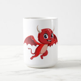 Taza De Café Dibujo animado lindo diablo volador