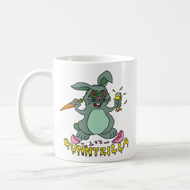 Taza De Café Dibujo animado lindo divertido del conejo de (Izquierda)
