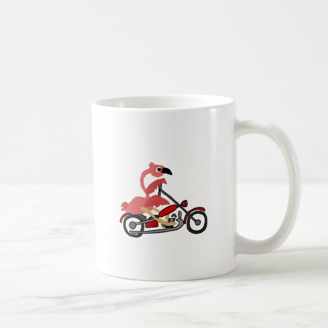 Taza De Café Dibujo animado rosado fresco de la motocicleta del (Derecha)
