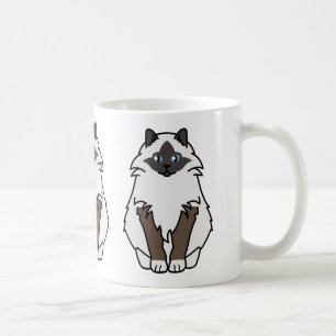 Taza De Café Dibujo animado sagrado del gato de Birman