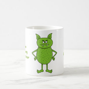 Taza De Café Dibujo animado verde lindo del goblin
