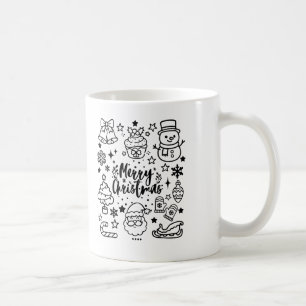 Taza De Café Dibujo Artístico de Feliz Navidad Adorable