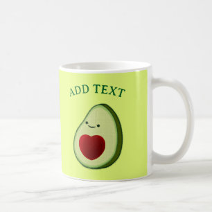 Taza De Café Dibujo de aguacate lindo