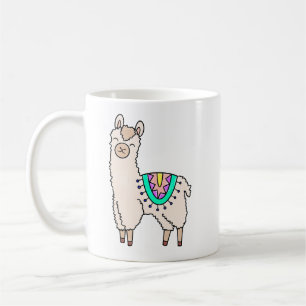 Taza De Café dibujo de animales personalizados de llama feliz s