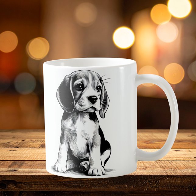 Taza De Café Dibujo de cachorro Beagel (Subido por el creador)