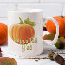 Dibujo de calabaza y cita Feliz Otoño para todos