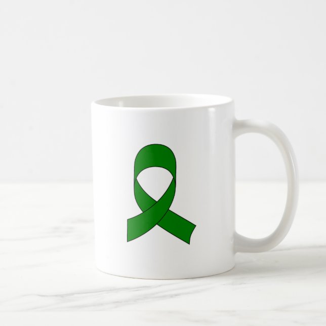 Taza De Café Dibujo de cinta verde (Derecha)