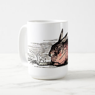 Taza De Café Dibujo de conejo rojo vintage