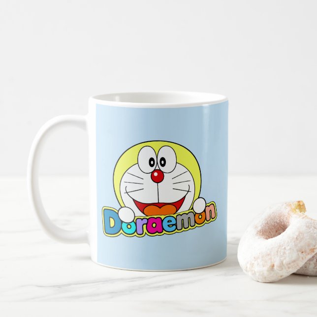 Taza De Café Dibujo de Doraemon adorable (Con donut)