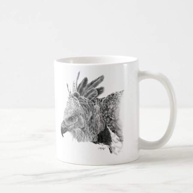 Taza De Café Dibujo de Eagle de Harpy (Derecha)