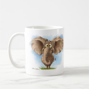 Taza De Café Dibujo de elefante lindo