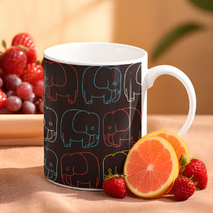 Taza De Café Dibujo de elefantes