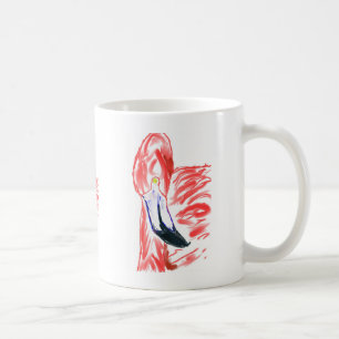 Taza De Café Dibujo de Flamingoe del rosa de la pintura al óleo