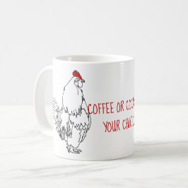 Taza De Café Dibujo de gallos de citas divertidas para café o c