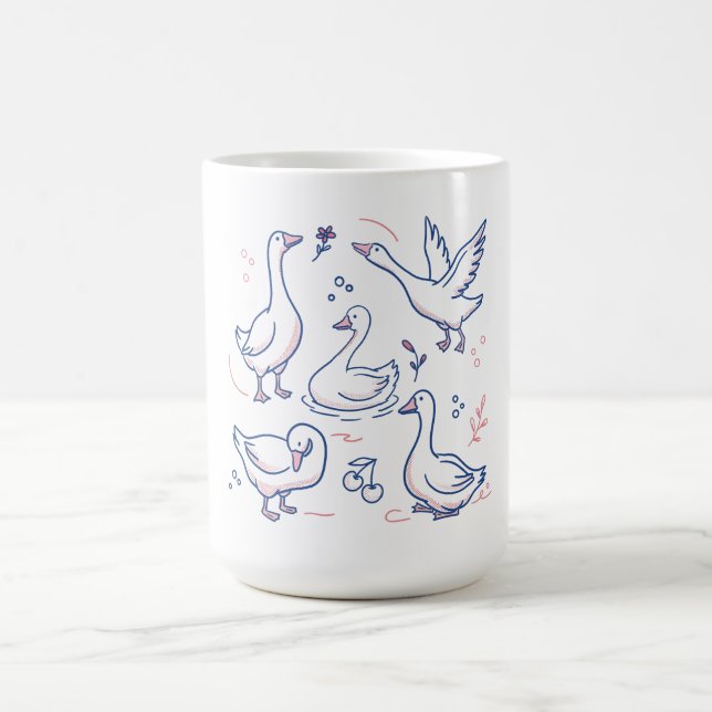 Taza De Café Dibujo de ganso divertido (Centro)