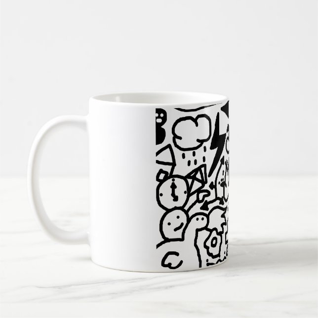 Taza De Café dibujo de garabatos (Izquierda)
