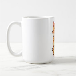 Taza De Café Dibujo de gato lindo y esponjoso sosteniendo donut