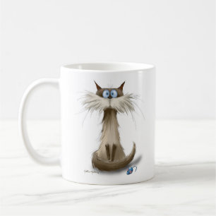 Taza De Café Dibujo de gato siamés