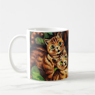 Taza De Café Dibujo de gato y gatitos lindos por Louis Wain