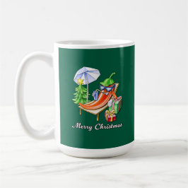 Taza De Café Dibujo de Green Funny Merry Christmas Chili
