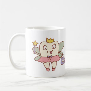 Taza De Café Dibujo de Hada de los Dientes Lindo