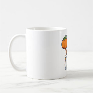 Taza De Café Dibujo de Halloween de globo de cachorro fantasma