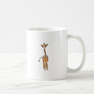Taza De Café Dibujo de jirafa linda, animales de safari 