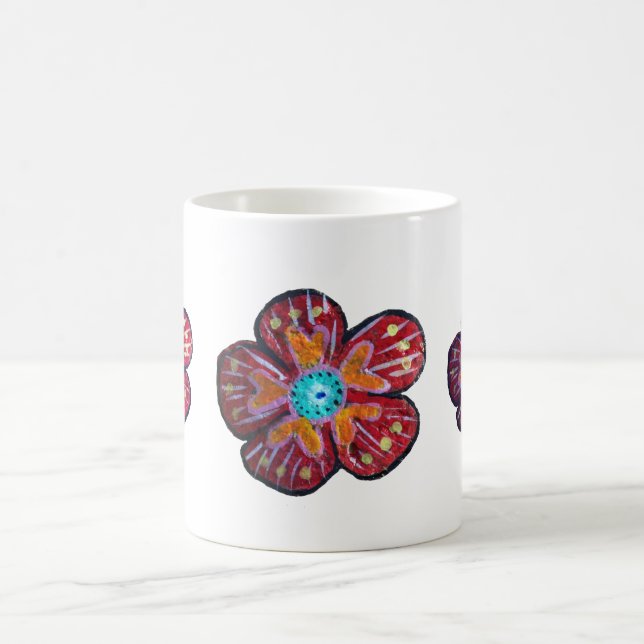 Taza De Café Dibujo de la antorcha de primavera 325 ml Mug blan (Centro)