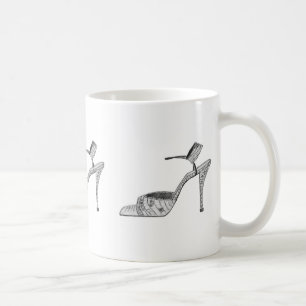 Taza De Café Dibujo de la barra de tracción de zapatos