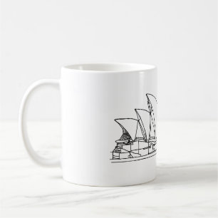 Taza De Café Dibujo de la Ópera de Sydney Australia