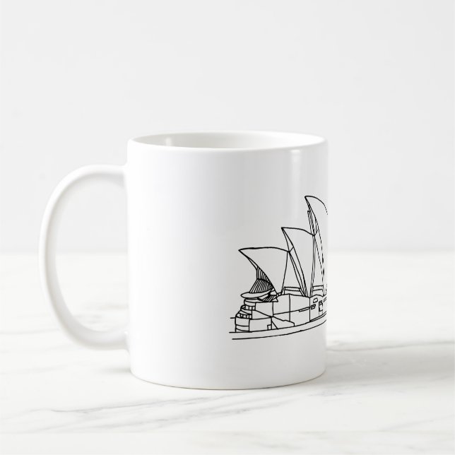 Taza De Café Dibujo de la Ópera de Sydney Australia (Izquierda)