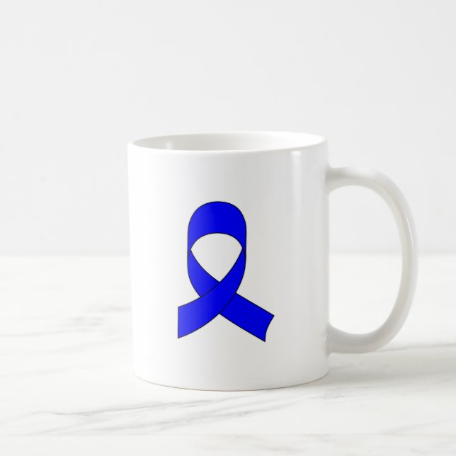 Taza De Café Dibujo de lazo azul (Derecha)