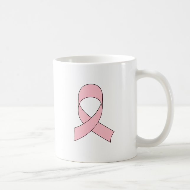 Taza De Café Dibujo de lazo rosa (Derecha)