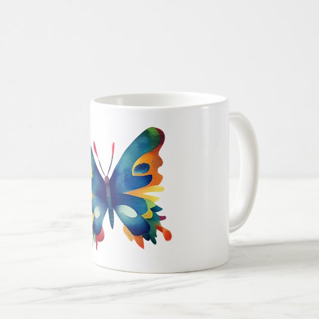 Taza De Café Dibujo de mariposa (Anverso derecho)