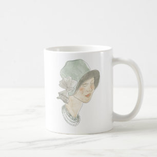 Taza De Café Dibujo de moda - Mujer con Gorra