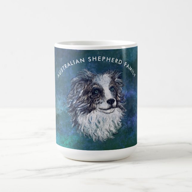 Taza De Café Dibujo de pastor australiano (Centro)